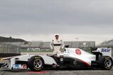 Kamui Kobayashi and Sergio Perez. Presentation Formula 1 Sauber C30. F1 wallpaper 2011 (HD PHOTO)