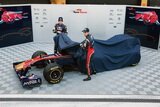 Sebastien Buemi and Jaime Alguersuari. Presentation Formula 1 Toro Rosso STR6. F1 wallpaper 2011 (HD PHOTO)